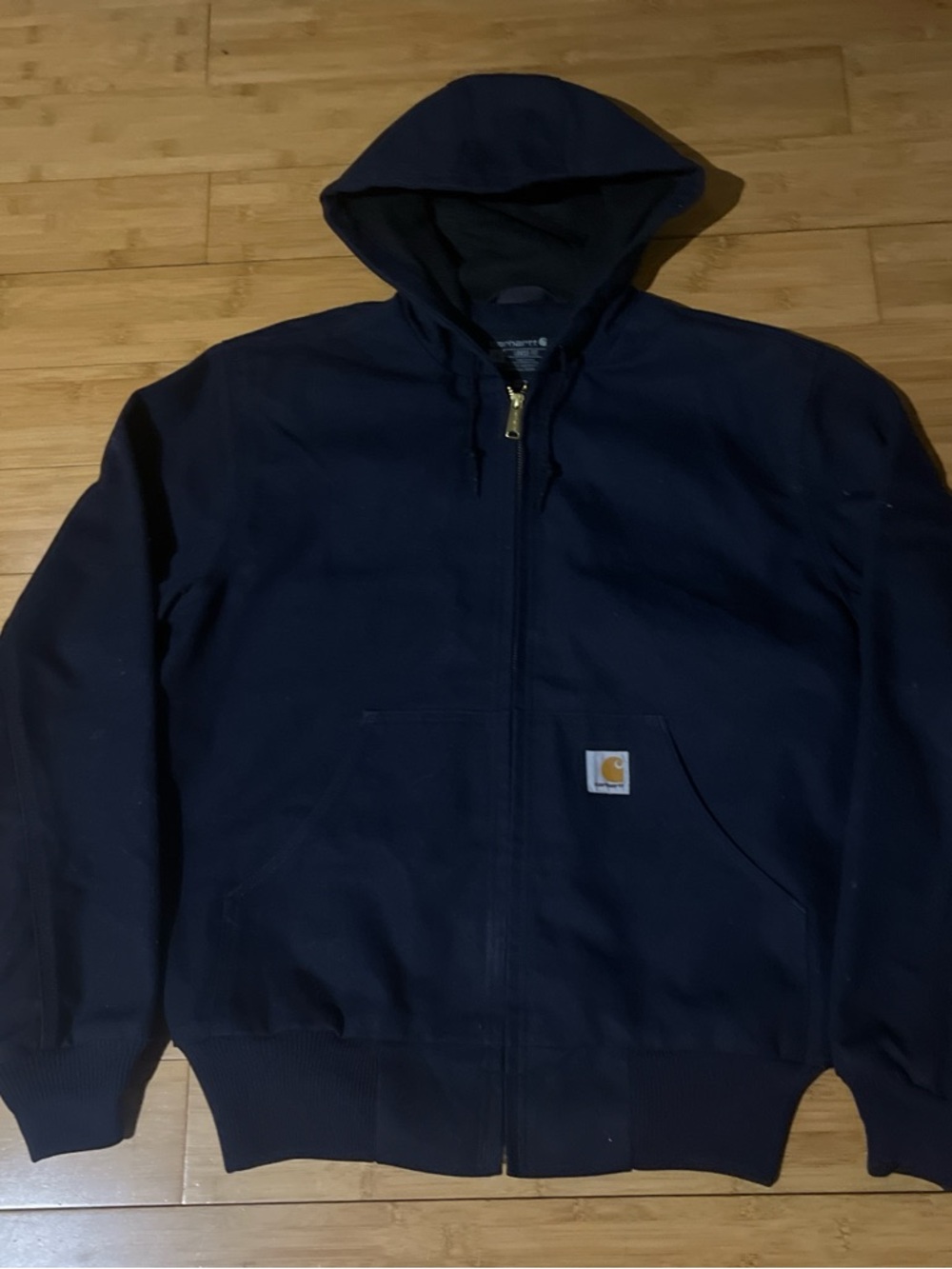 Carhartt Navy Full-Zip Hooded Jacket
